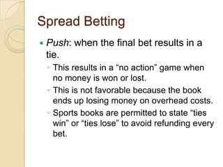 Push In Spread Betting